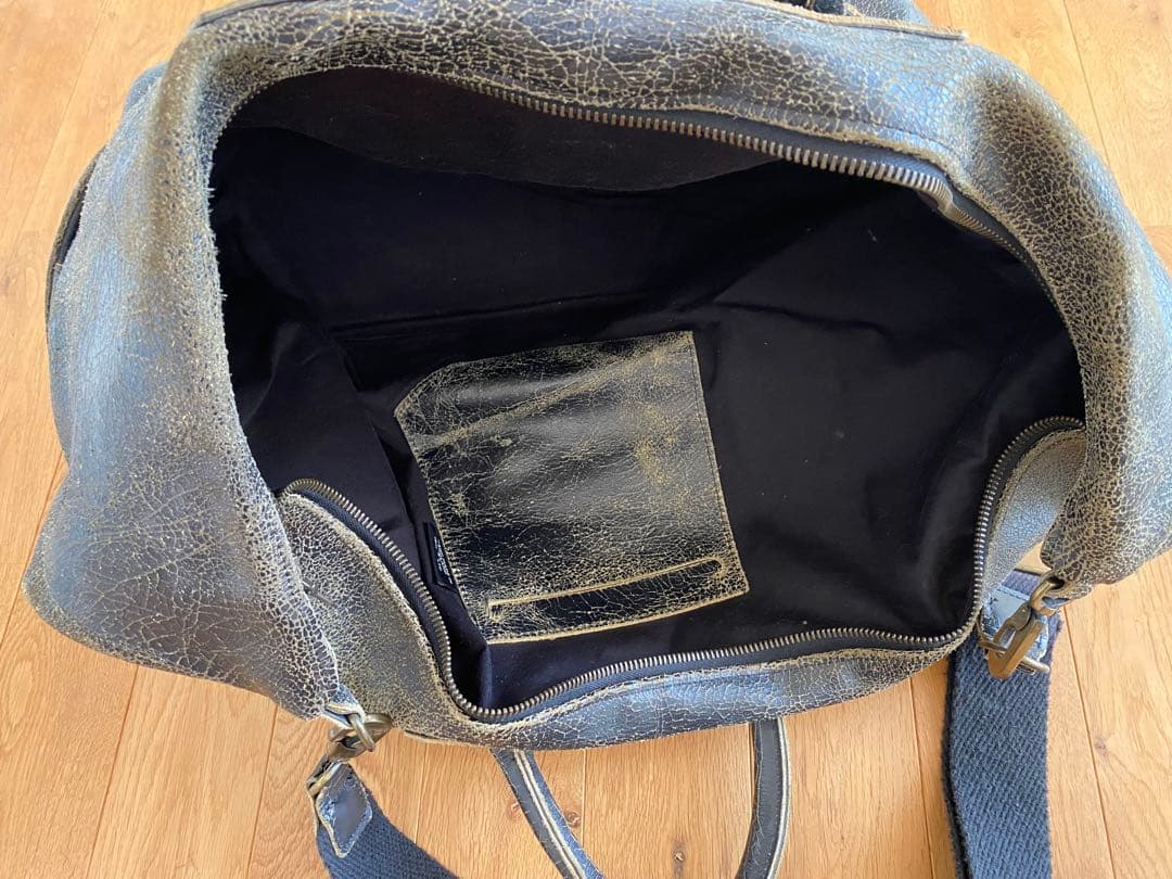 Jas-M.B. ボストンバッグ　レザー　ショルダーベルト