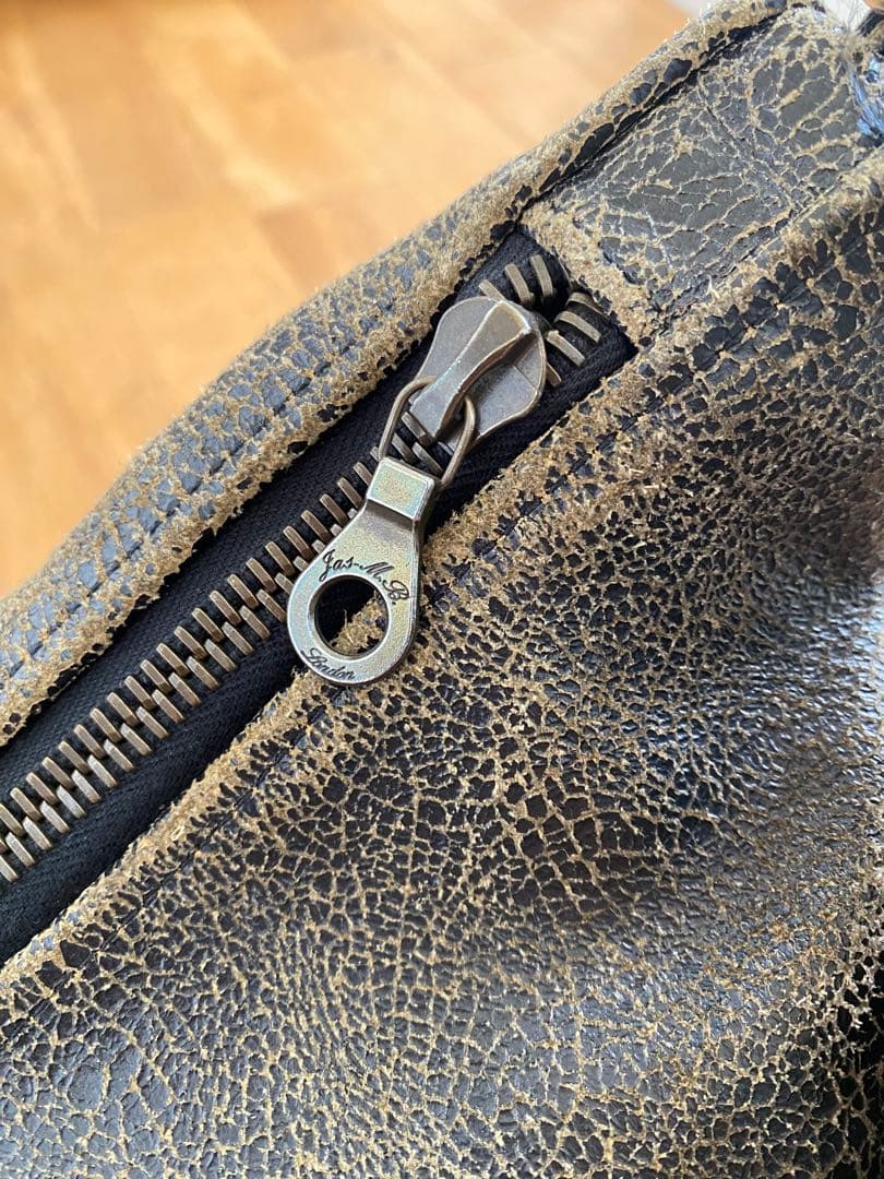 Jas-M.B. ボストンバッグ　レザー　ショルダーベルト