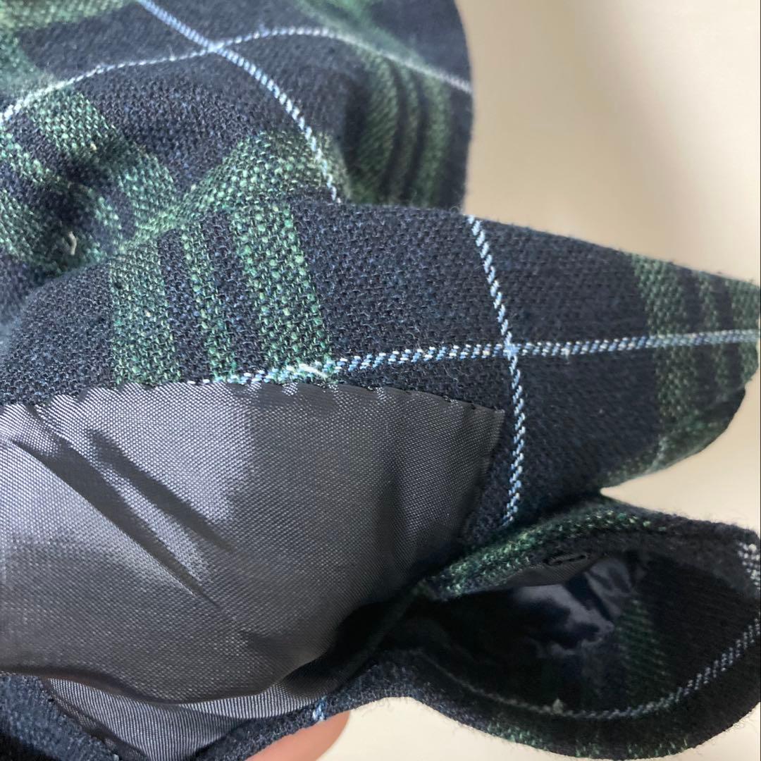 サルトリオSartorioコットンシルクウールチェックテーラードジャケット46紺