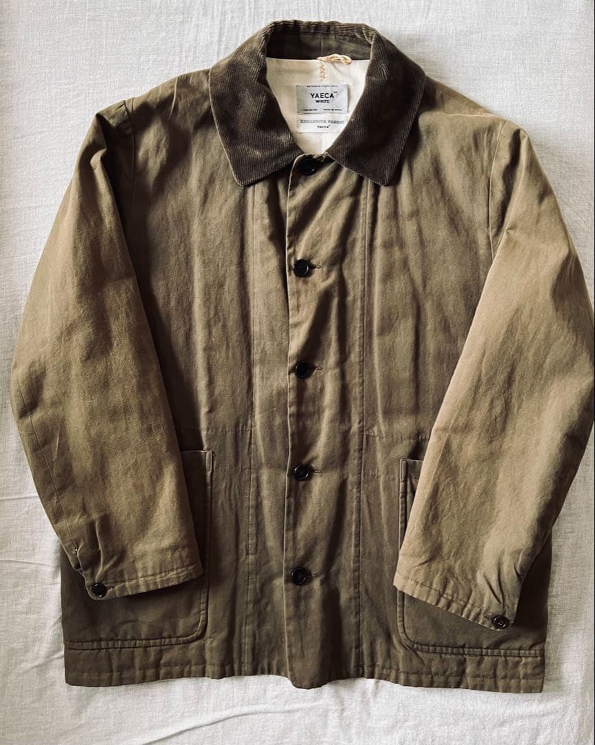 YAECA WRITE オイルドジャケット/オリーブ/ M