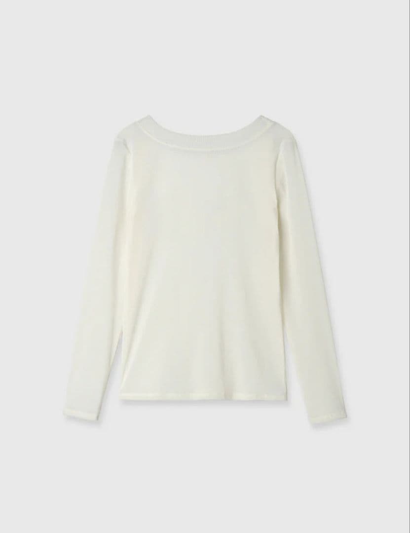 anuans バックオープンシアーカットトップス アイボリー