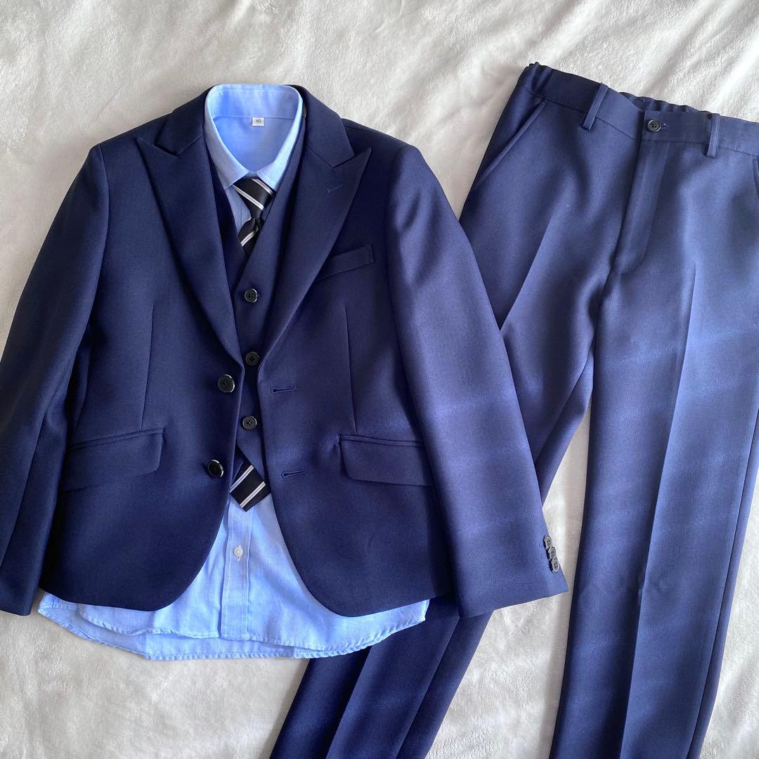 【極美品】ワンダーファクトリー スーツセット 140 5点セット ベスト付き
