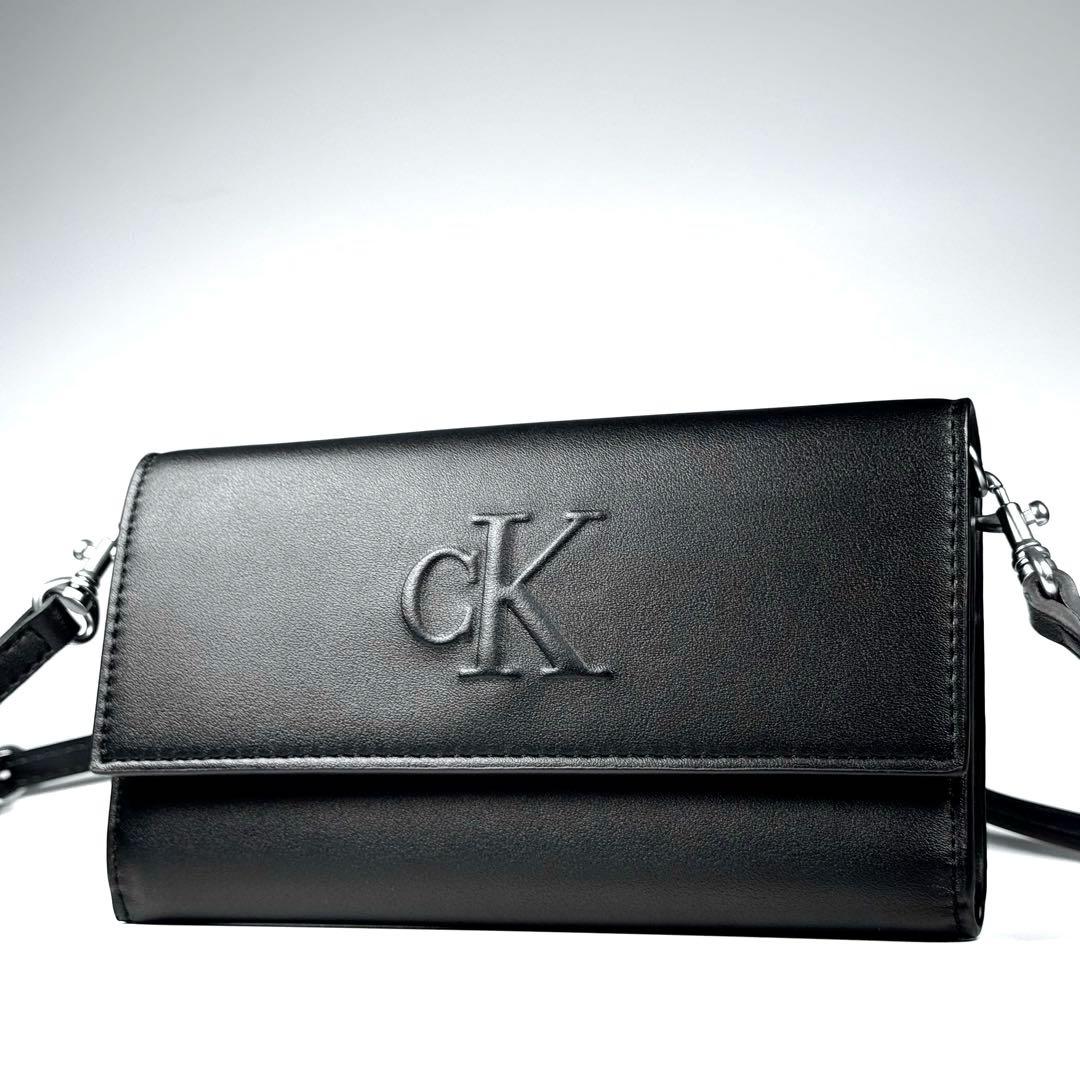 新品未使用   ショルダーバッグ ウォレット CKロゴ