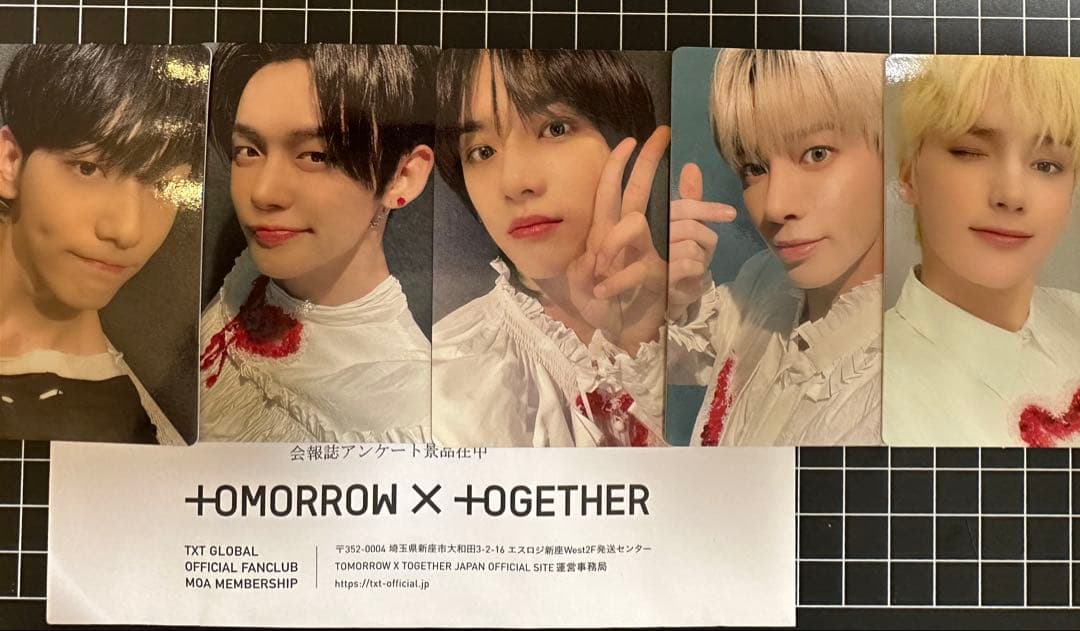 TOMORROW X TOGETHERカード 5枚セット