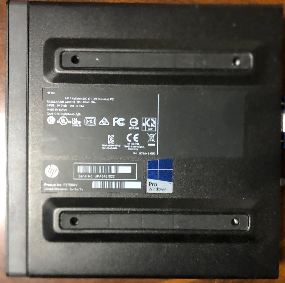 パソコン本体　HP EliteDesk 800 G1 DM ビジネスPC ゲーム