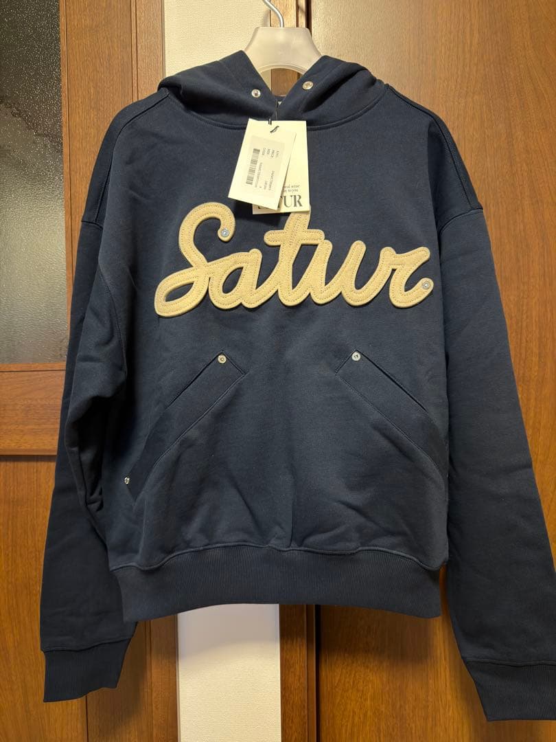SATUR セター スウェット・パーカー ネイビー Sサイズ 新品未使用