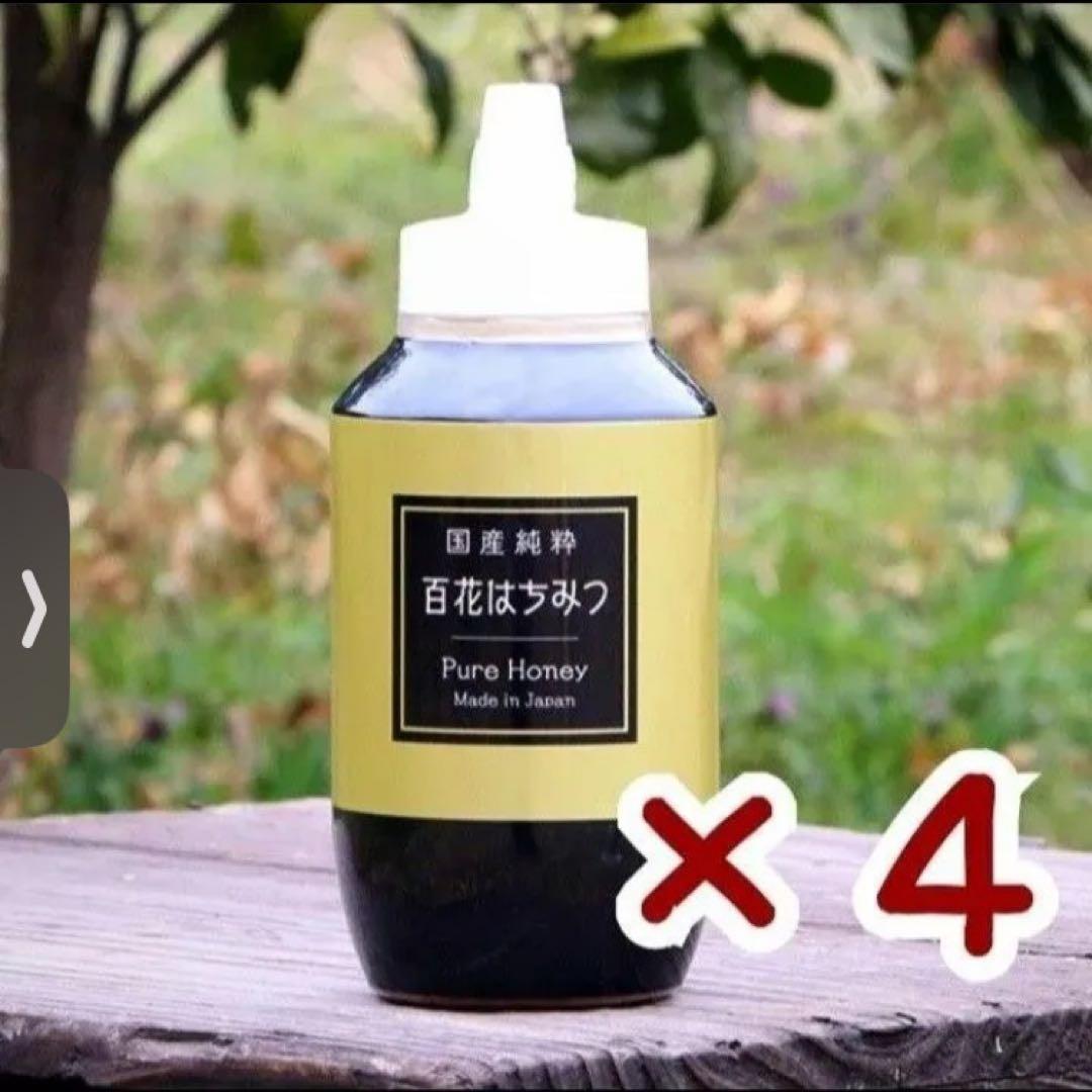 国産純粋百花はちみつ はちみつの恵 1kg×4本セット