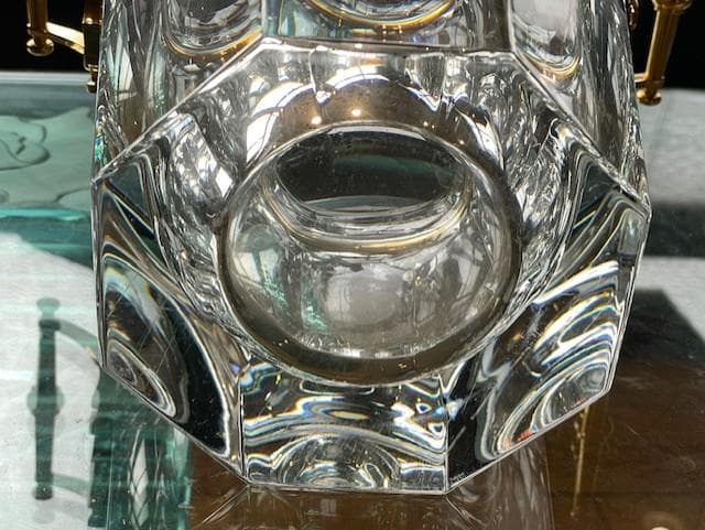 クリアガラス アイスバケツ ゴールドアクセント