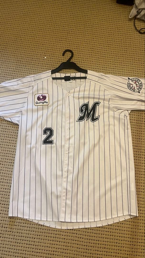 千葉ロッテマリーンズ　藤原　背番号2 ホームユニフォーム刺繍ユニフォーム