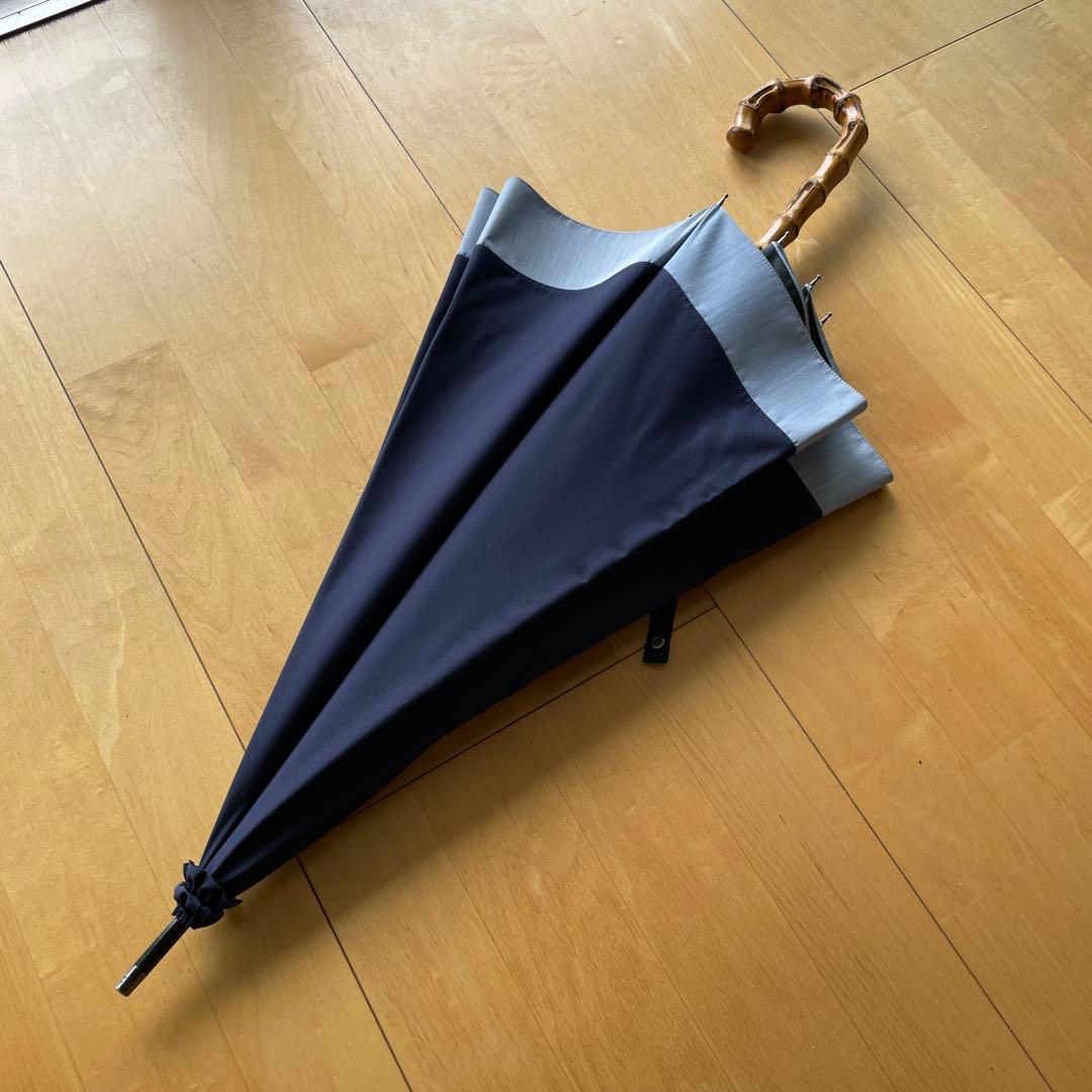 サンバリア100 日傘 ネイビーコンビ M 長傘