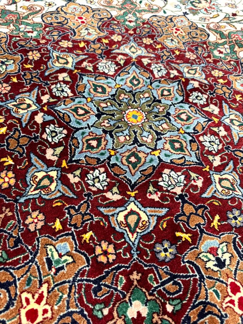 イラン 手織り 高級ペルシャ絨毯 大判300×200cm ウール100% ラグ