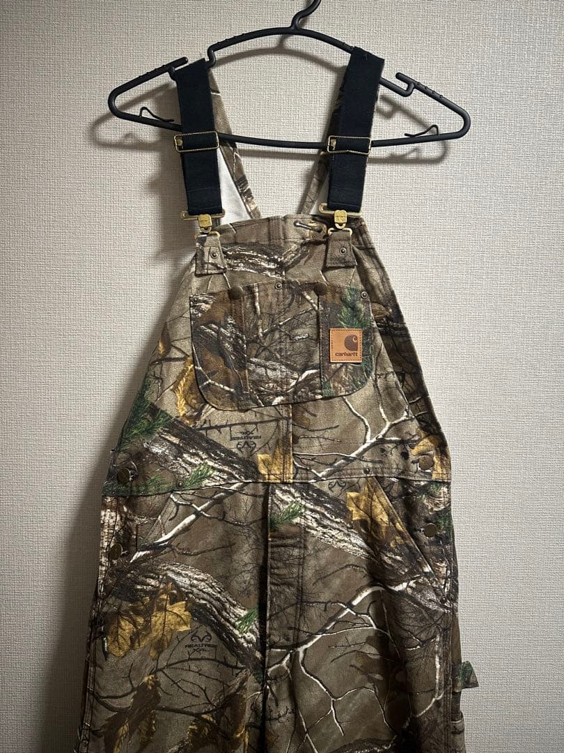 90s Carharttリアルツリー カモ オーバーオール 美品 W34×L32