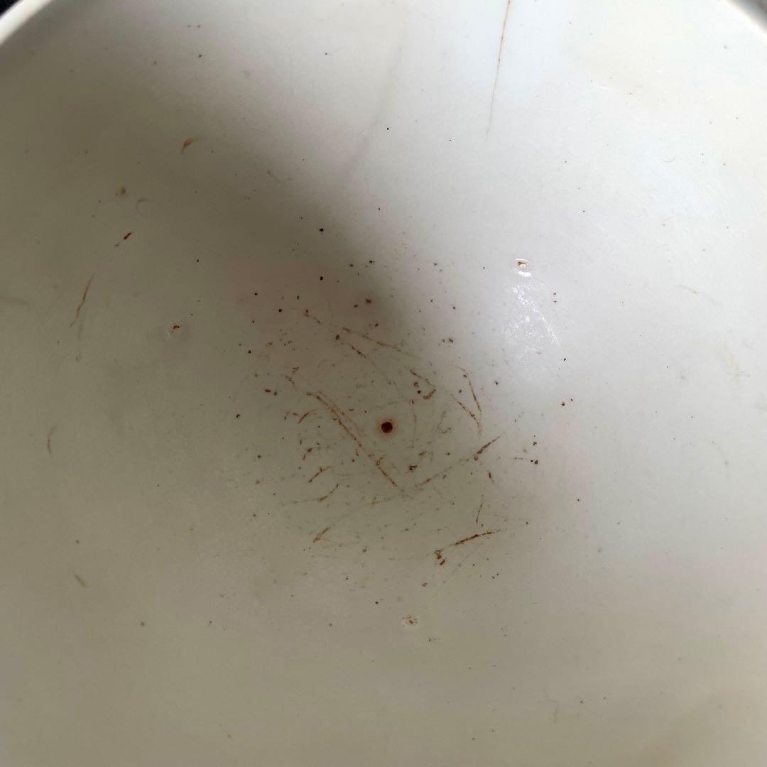 ホワイトレリーフカフェオレボウル　フランスアンティーク　白　19世紀後期