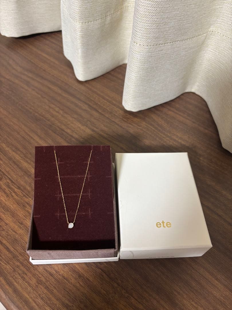 ロ*ー様 ete K10YG ブリリアント ブラウンダイヤモンド ネックレス