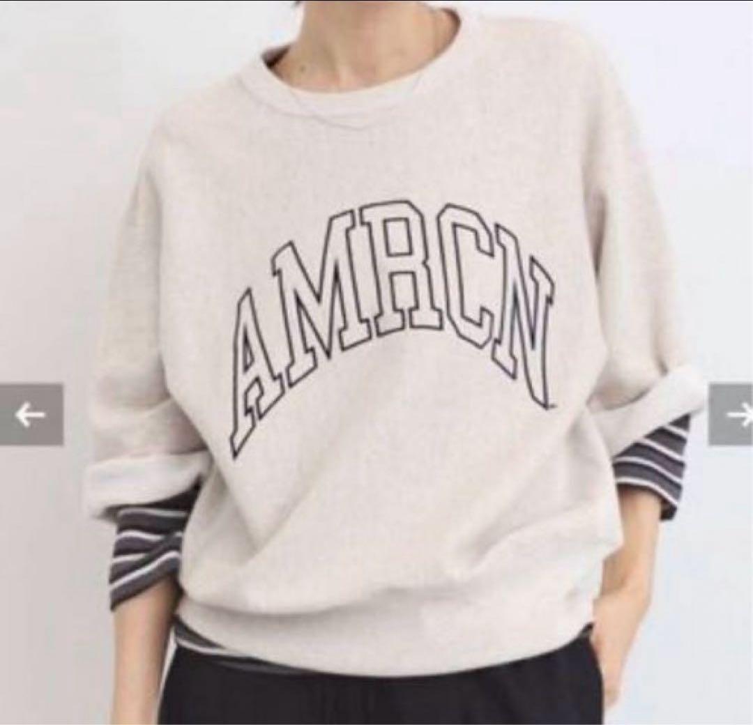 AMRCNロゴ グレー トレーナー