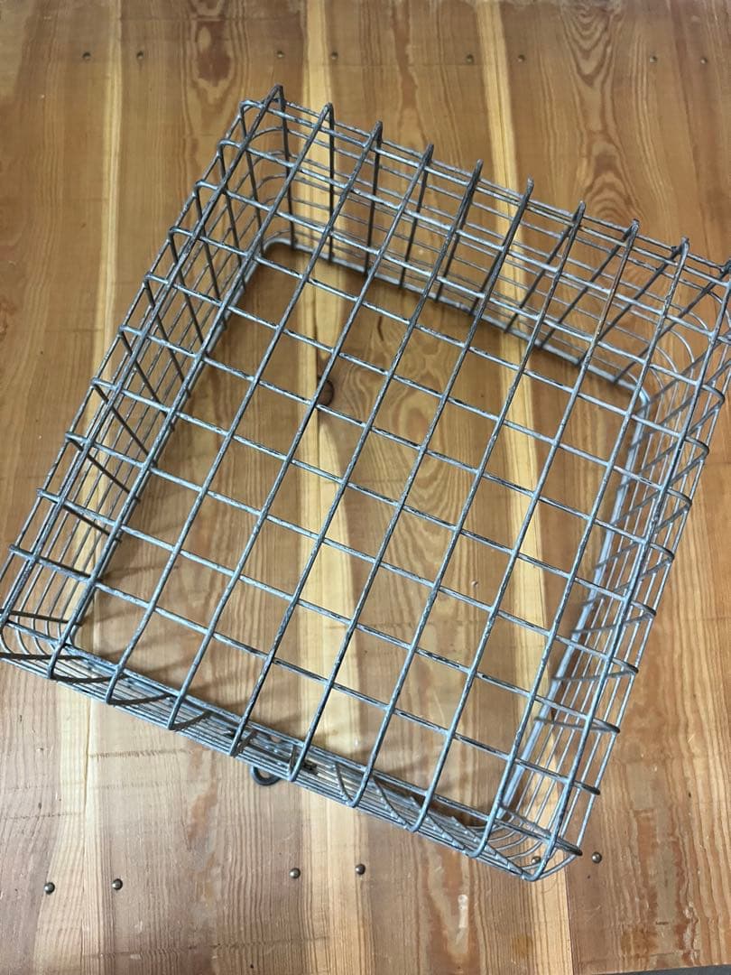 ビンテージ　メタル　ワイヤー　バスケット　2個セット　アンティーク