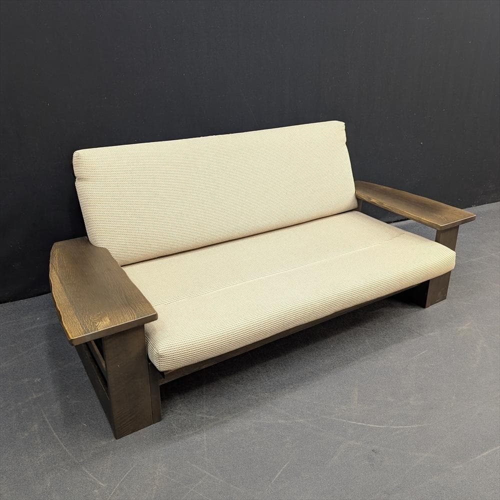 イバタインテリア　2人掛けソファ　ラブソファ　2P　マガジンラック付き