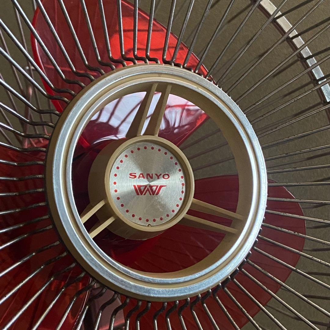 昭和レトロ　小型扇風機　サーキュレーター　卓上扇風機　赤羽根