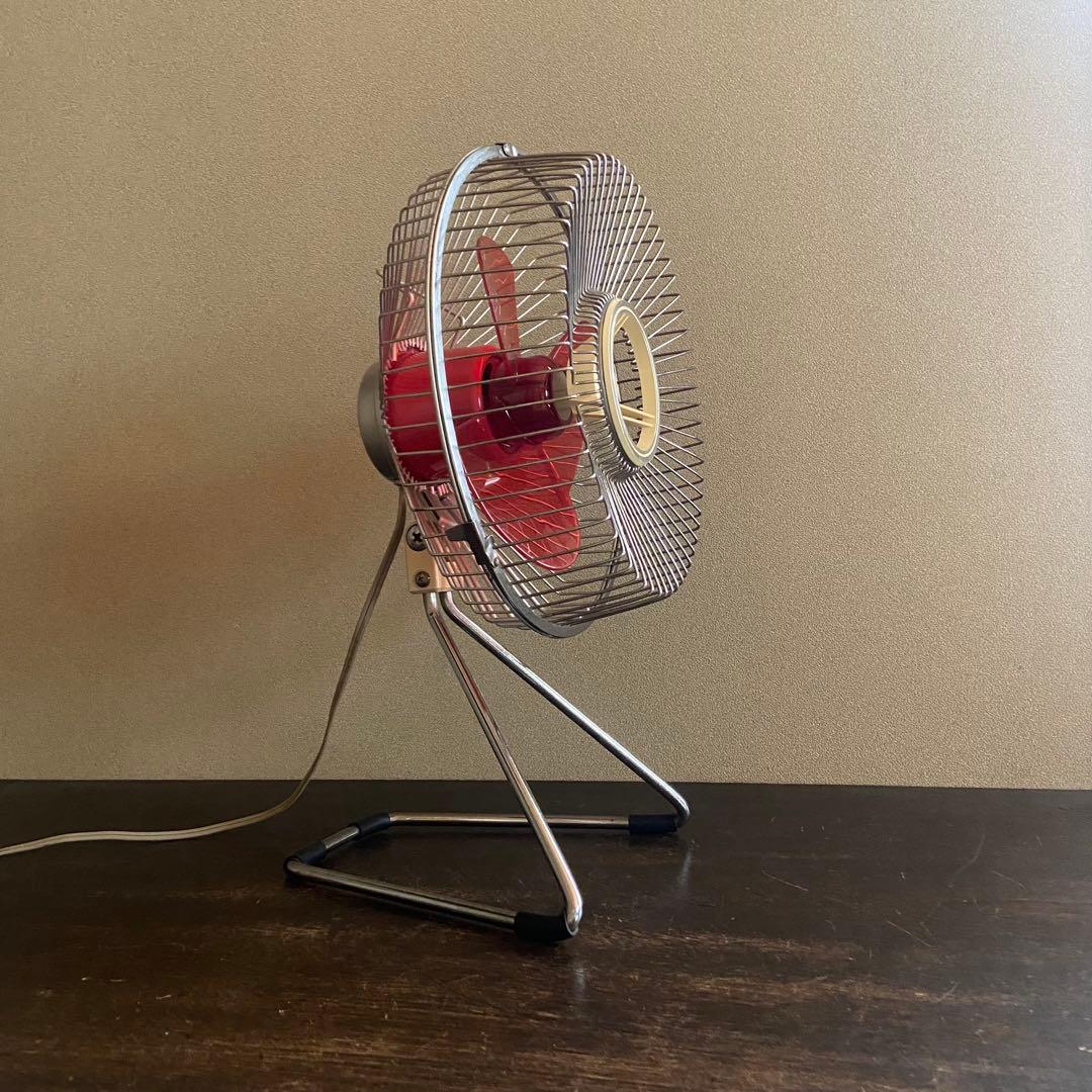 昭和レトロ　小型扇風機　サーキュレーター　卓上扇風機　赤羽根