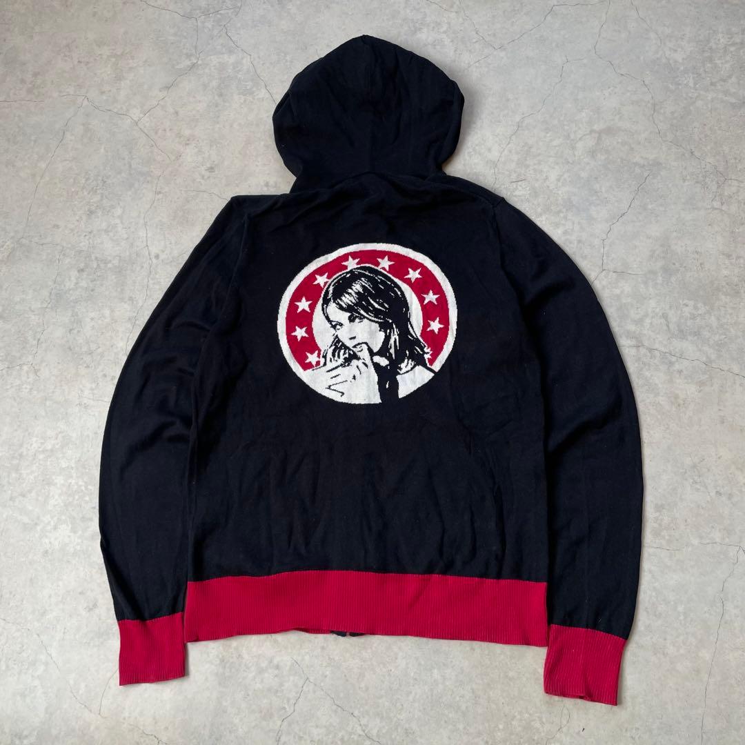 HYSTERIC GLAMOUR フルジップ ニット パーカー ヒスガール