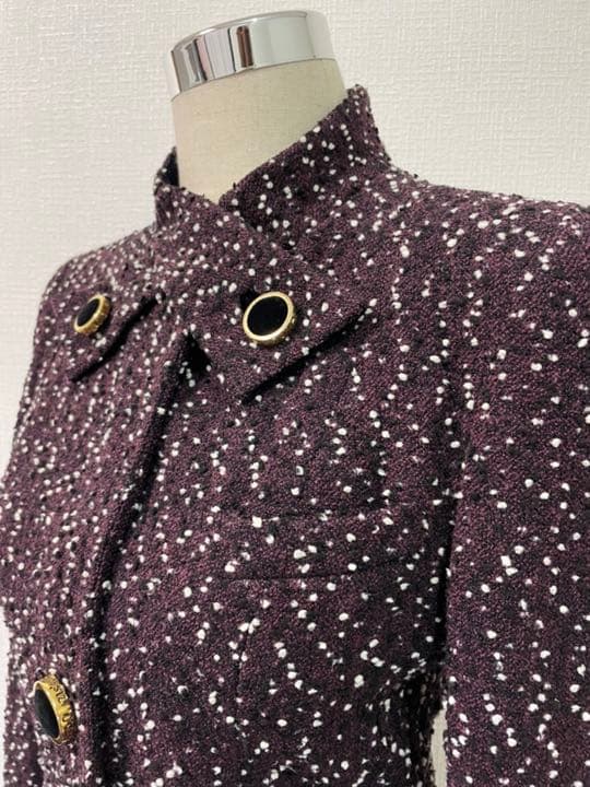 値下【S.T.A.C】40号 スカートスーツ パープル 華やか 上品 VELLA