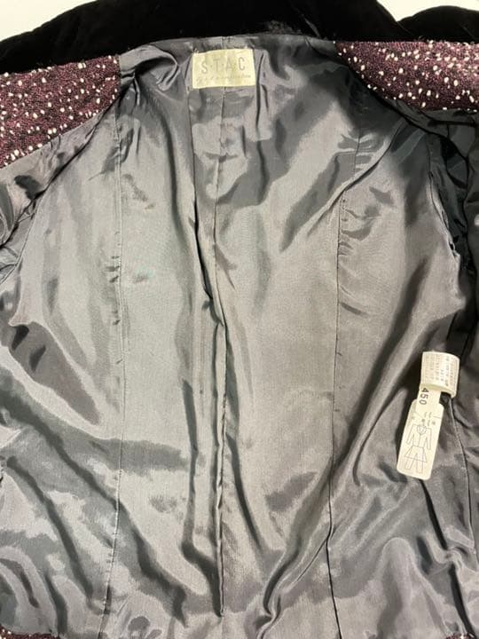 値下【S.T.A.C】40号 スカートスーツ パープル 華やか 上品 VELLA