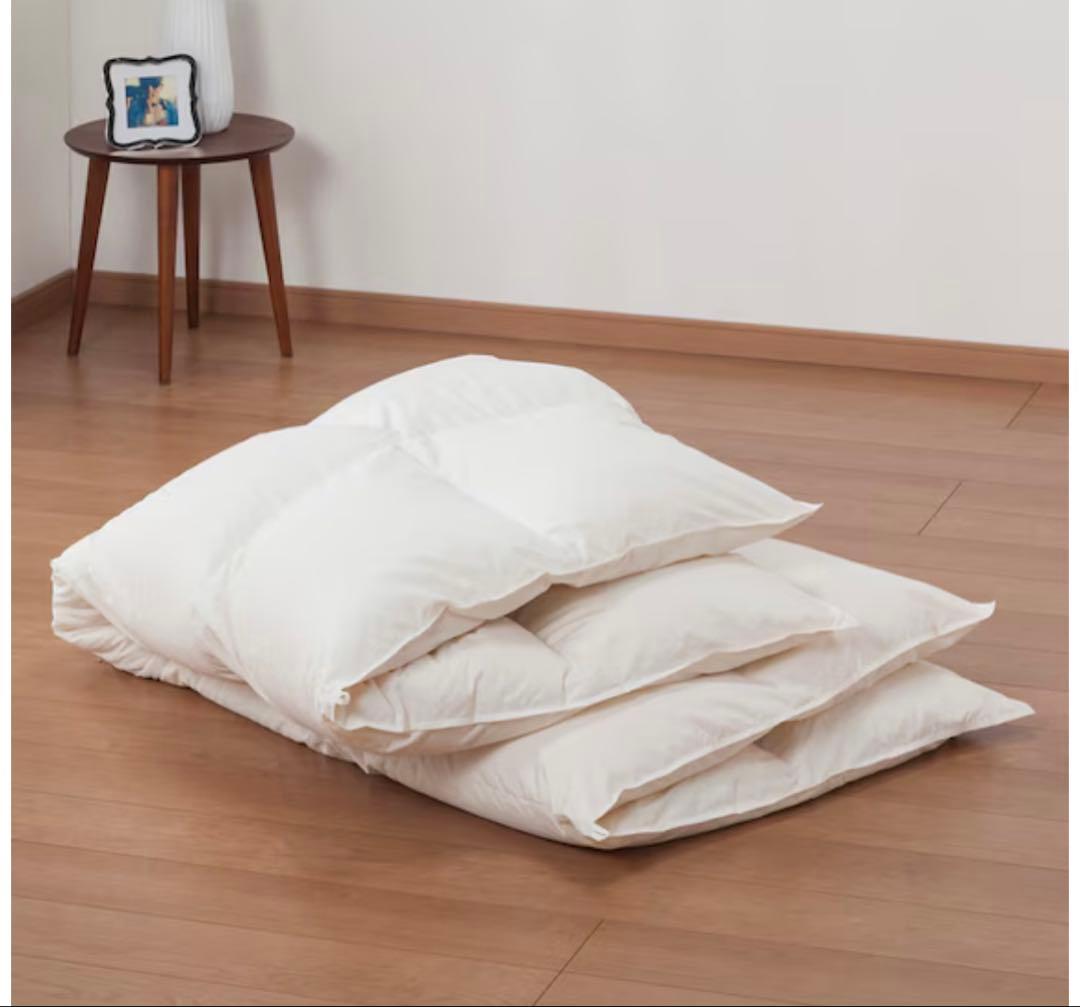 【美品】ニトリ　羽毛布団　 ホワイトダックダウン93% 掛け布団 シングル