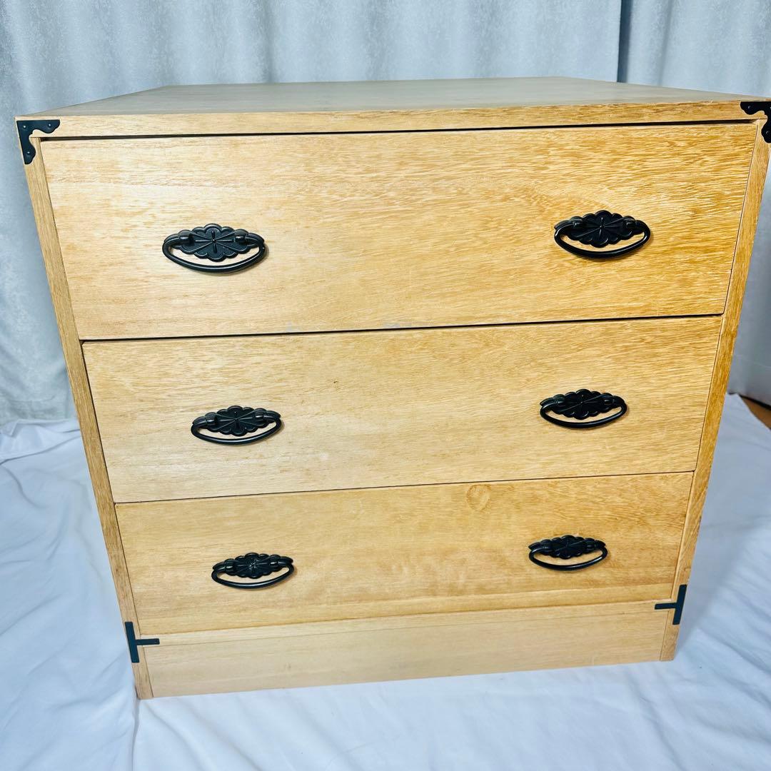 桐箪笥 和箪笥 タンス 3段 桐だんす 収納 レトロ 和モダン ビンテージ 桐