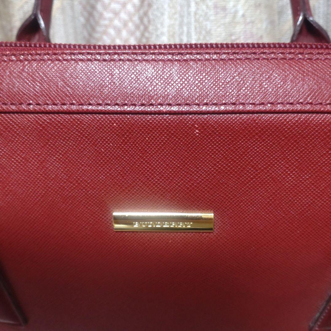 ◆バーバリー◆ビジネス、トートバッグ A4サイズ対応／赤／ノバチェック