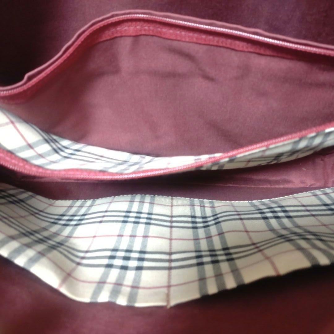 ◆バーバリー◆ビジネス、トートバッグ A4サイズ対応／赤／ノバチェック