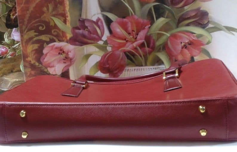 ◆バーバリー◆ビジネス、トートバッグ A4サイズ対応／赤／ノバチェック