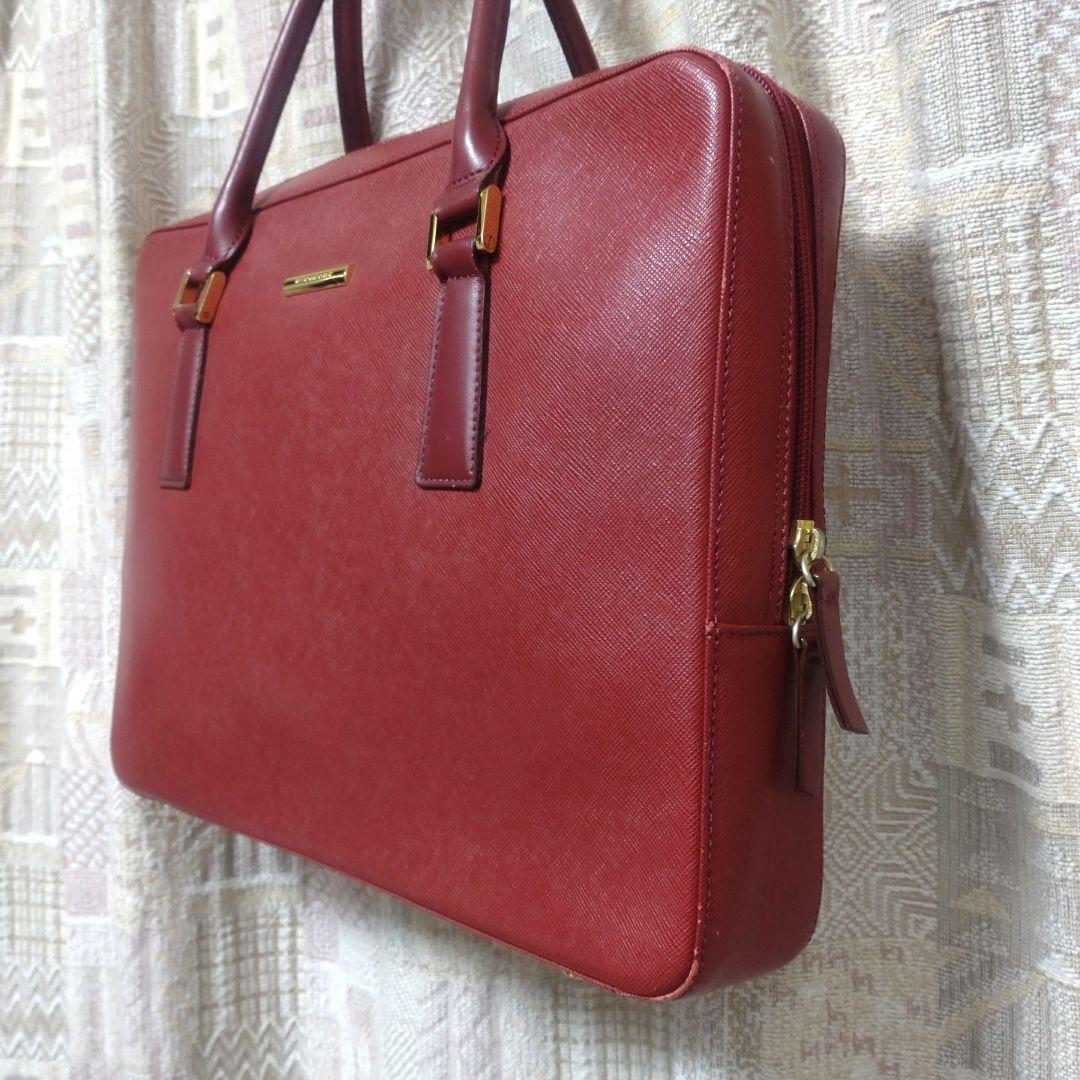◆バーバリー◆ビジネス、トートバッグ A4サイズ対応／赤／ノバチェック