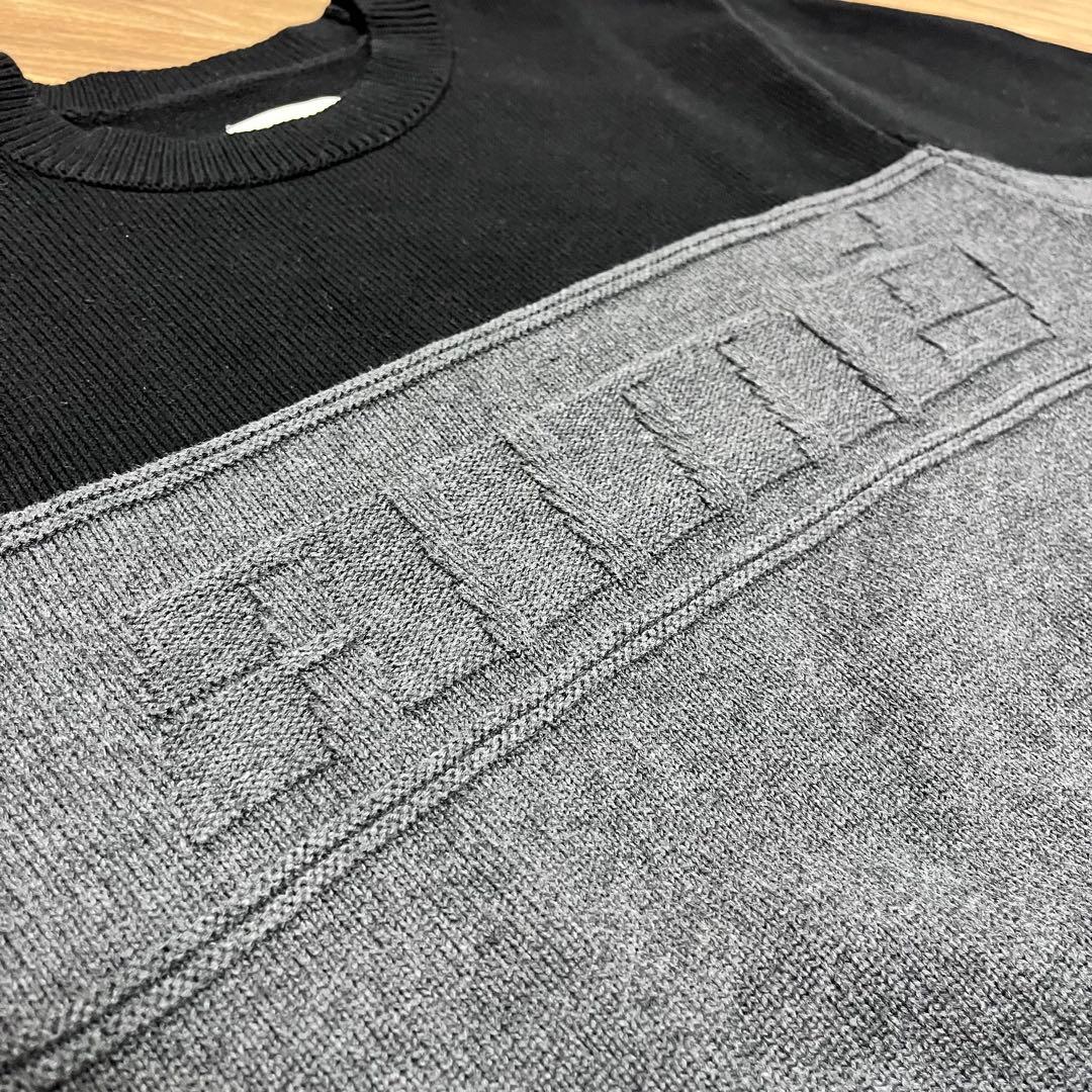 希少　AIME LEON DORE バイカラー　コットンニット　美品　Sサイズ