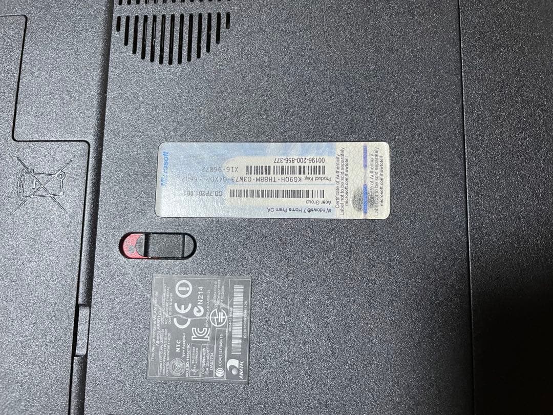 Intel Windows 7 ノート 5台セットジャンク