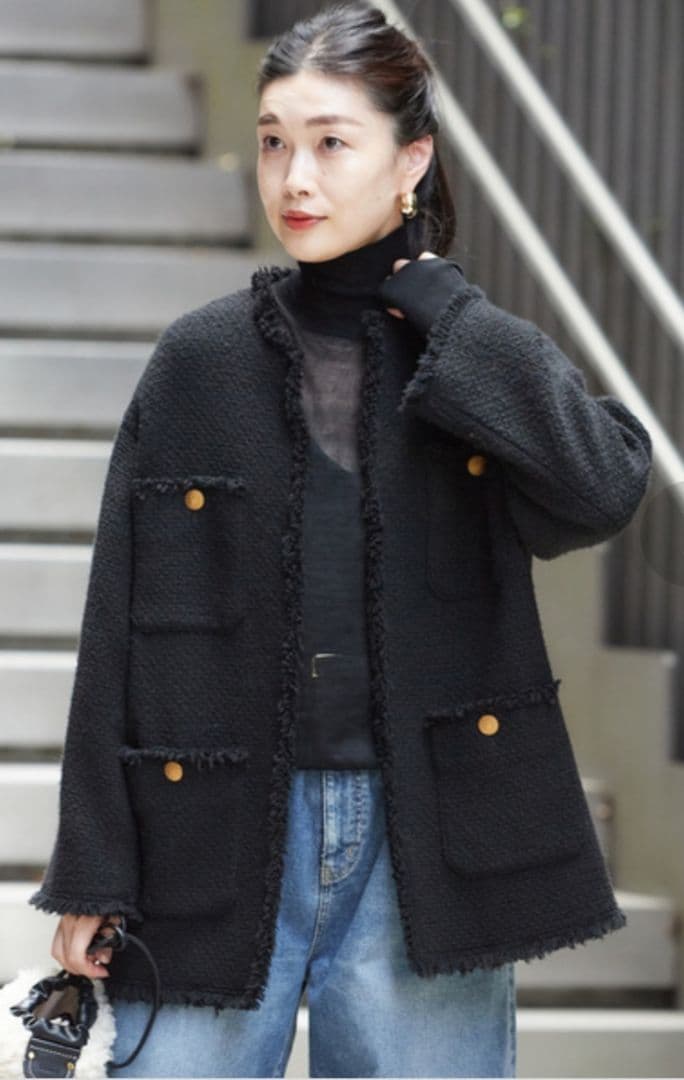 JOURNAL STANDARD L'ESSAGE ツイードBIGジャケット