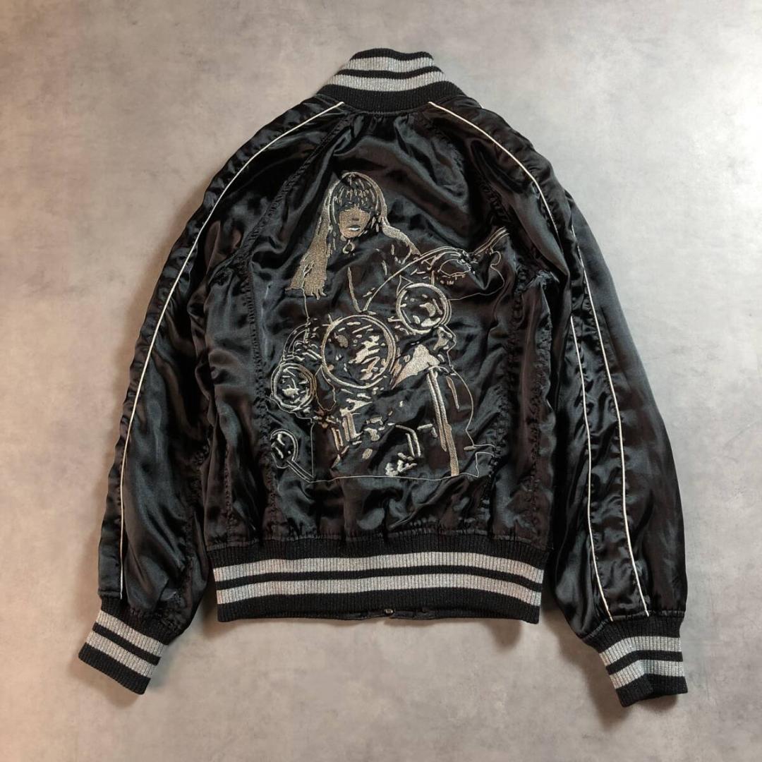 WQ233●HYSTERIC GLAMOUR : バイクガール刺繍 スカジャン
