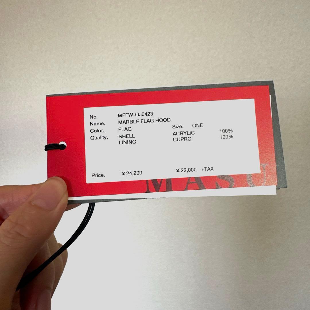 帽子 MASU MARBLE FLAG HOOD