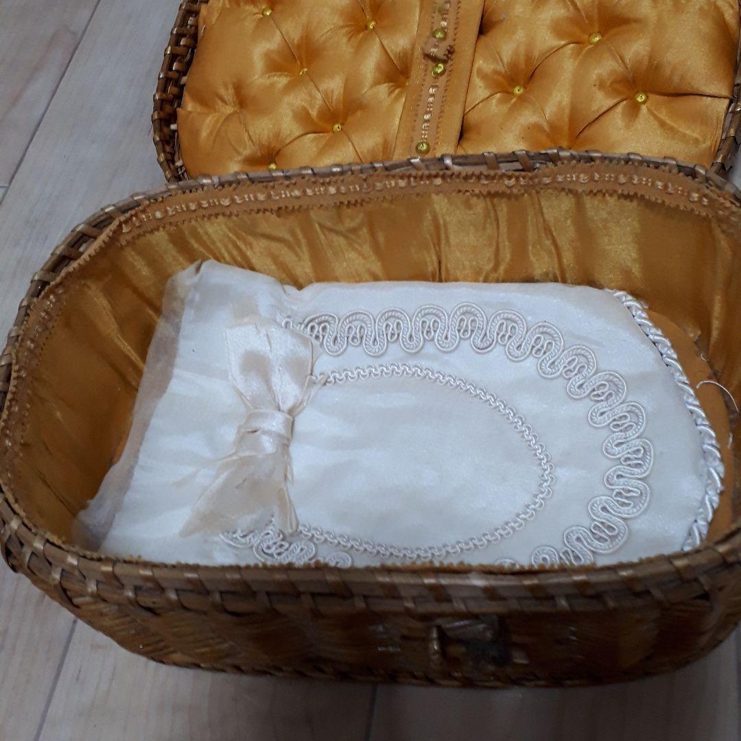 アンティーク籠蓋付き