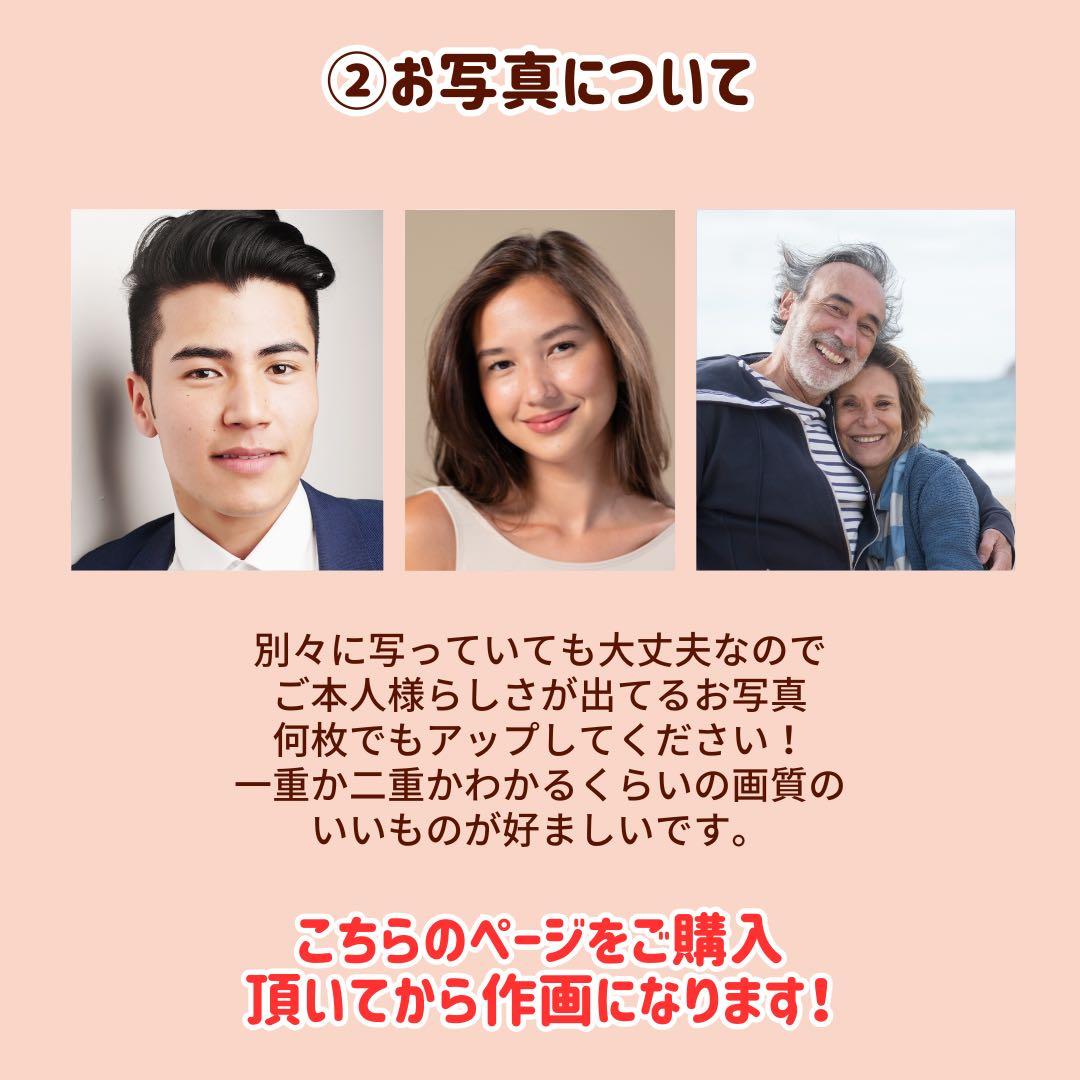 4名さま　A4サイズ【似顔絵オーダー】7/20