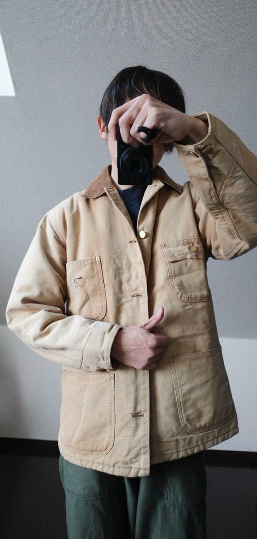 CarharttカーハートチョアコートダックジャケットブランケットUSAフェード