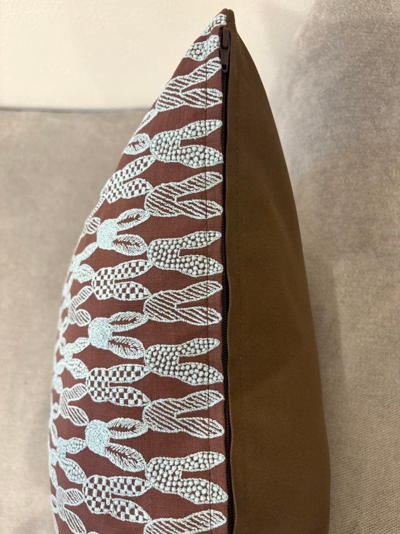 ミナペルホネン　ハンドメイド　クッションカバー★pomppia brown