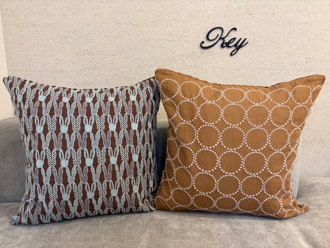 ミナペルホネン　ハンドメイド　クッションカバー★pomppia brown