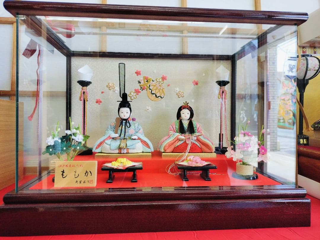 ガラスケース入り親王雛人形