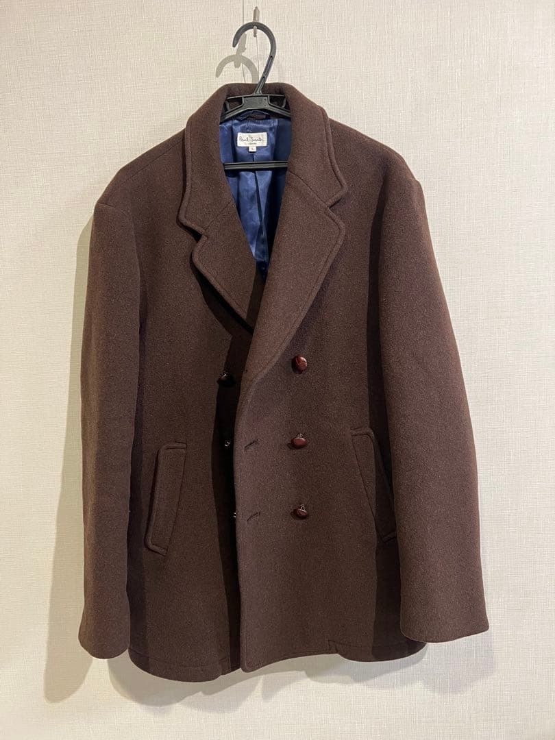 PaulSmithブラウン ダブルブレスト ウールコート