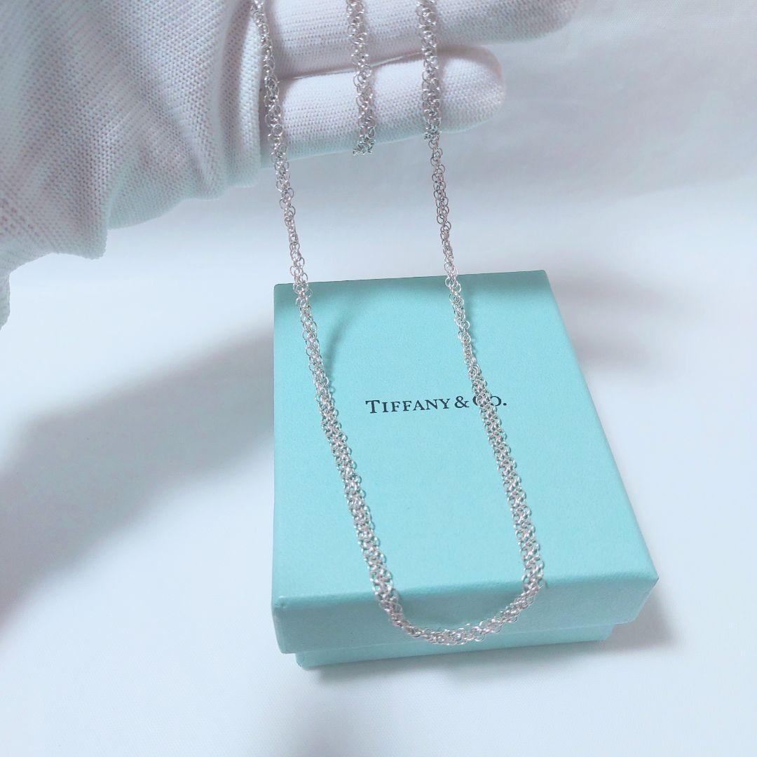 【未使用級】Tiffanyサマセットメッシュネックレス ペンダント 極美品
