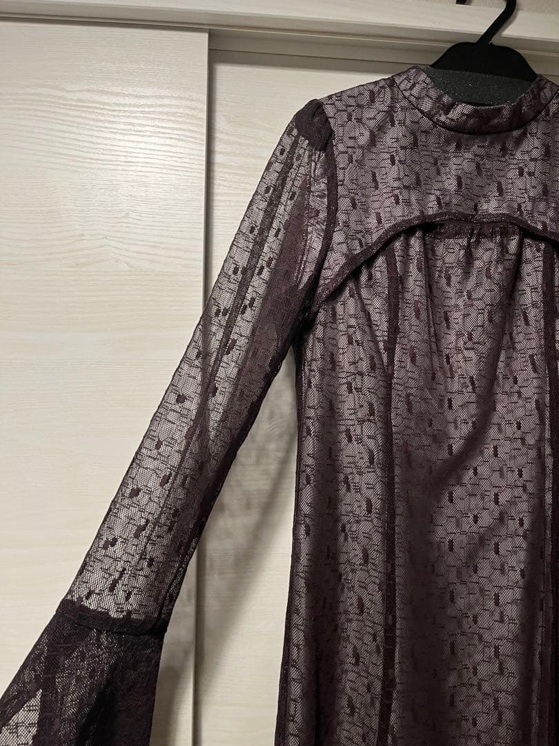 【niana】バックオープンジオメトリックドレス パーティードレス 結婚式