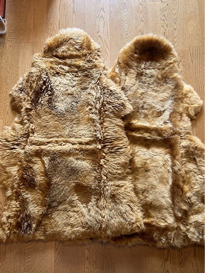 【箱付き】ムートンのラグ2枚組　川島織物SELKON