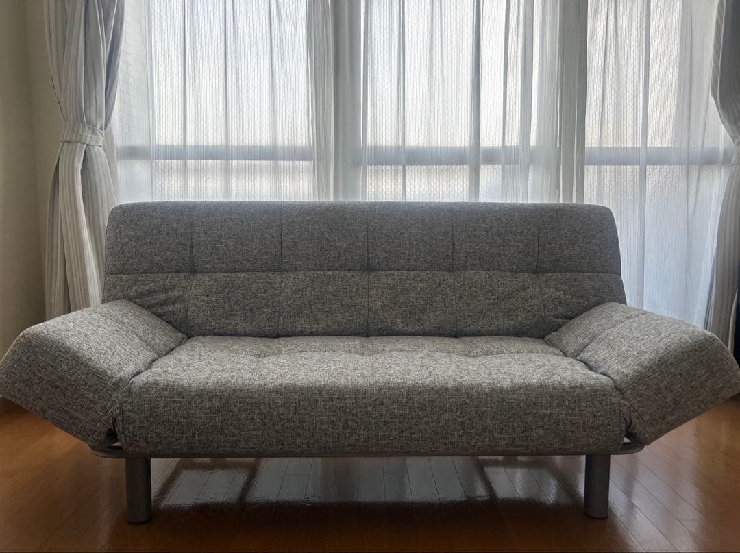 ニトリ マークス(AM GY)グレー ファブリック ソファベッド 二人掛け