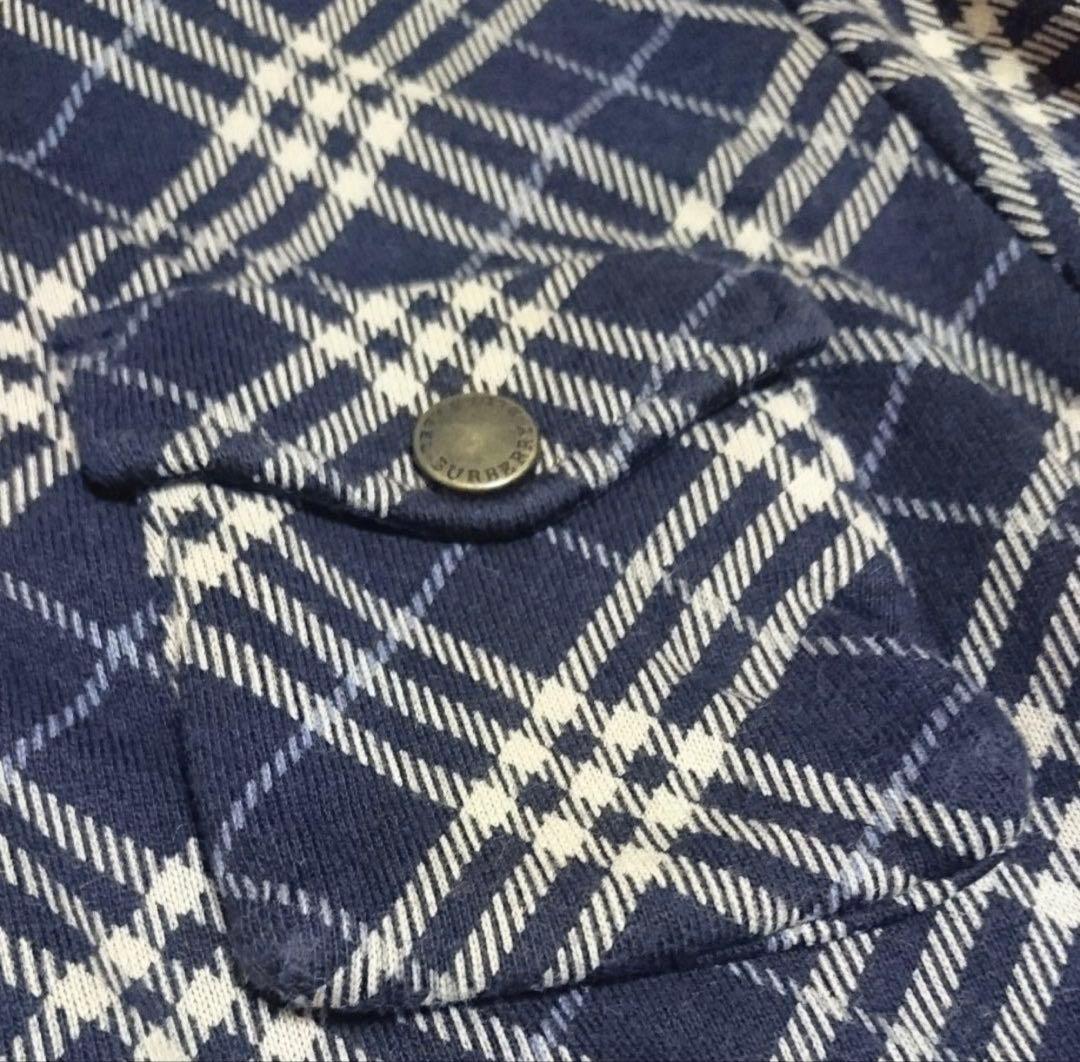 バーバリー ブルーレーベル チェック柄 ジップパーカー 38