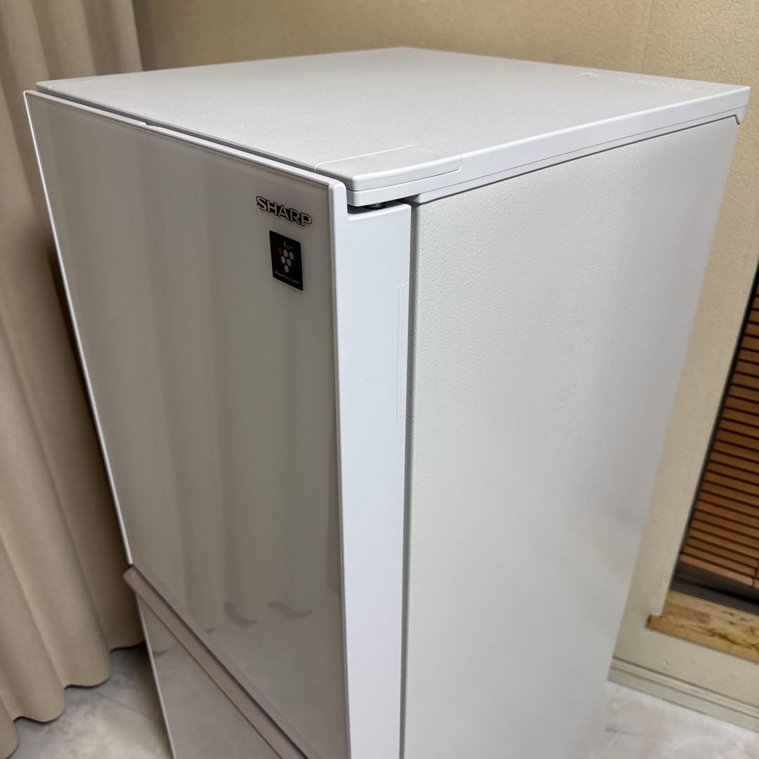 SHARP プラズマクラスター搭載冷蔵庫 137L ガラストップ つけかえドア